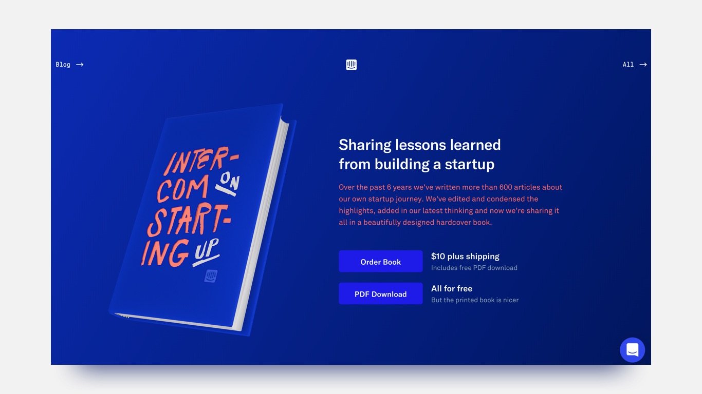 Intercom Landing Page