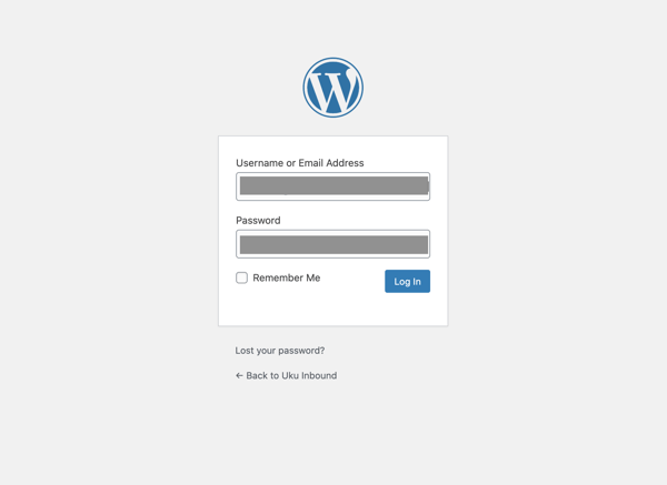 HubSpot and WordPress: WordPress login