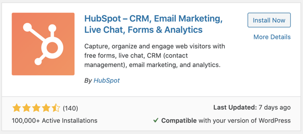 HubSpot and WordPress: Plugin